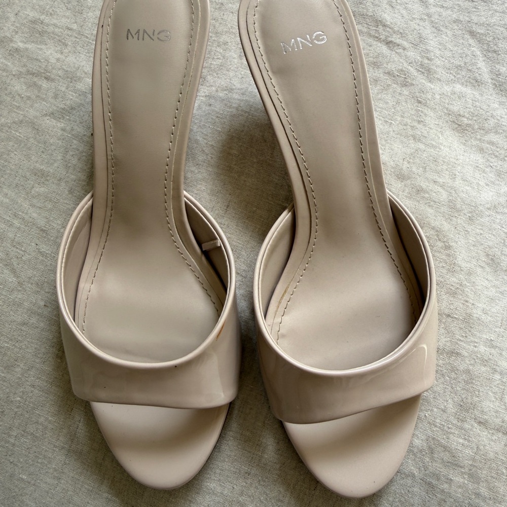 Mango Women's Tan Mules